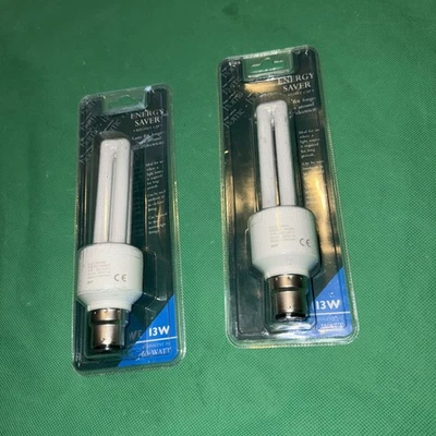 2x Energy Saver 13W 220-240v 95mA 50/60 Hz Light - Image 1 of 3
