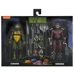 NECA Teenage Mutant Ninja Turtles Leonardo and Shredder Action Figures 2 Pack - Picture 1 of 5