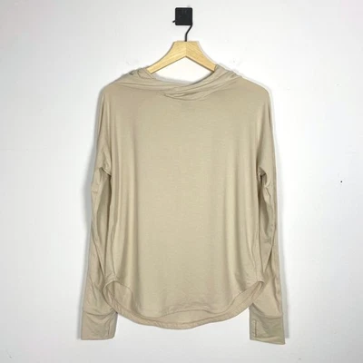 Sudadera con Capucha REI Co Op Sahara Tono Medio Beige Manga Larga Con Capucha Agujeros para los Pulgares Foto 1 de 4