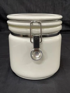 Vintage 5.5” Bee House White Ceramic Kitchen Storage Canister Jar With Lid - Picture 1 of 11