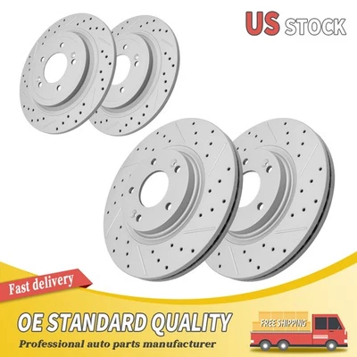 Передние и задние перфорированные тормозные диски для Hyundai Tucson Kia Sportage 2016 2017-2022 - Изображение 1 из 4