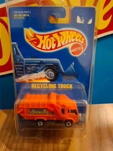 1991 Hot Wheels Orange Recycling Truck Collector #143 🔥X4 - Picture 1 of 8