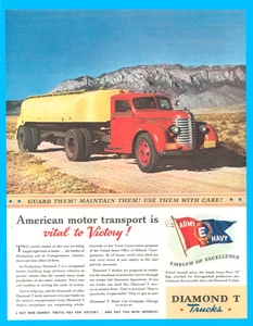 Diamond T military trucks vehicles military Army Navy print ad 1942 WWII - Picture 1 of 3