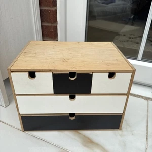 Wooden Storage Box Memory Drawers Organizer Case -L 36 X H 25 X D 26cm - Picture 1 of 24