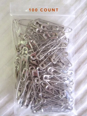 De colección NUEVO 2" Antiguo Stock TALLA 3 Pasadores de Seguridad 100 CT PRYM LATÓN NIQUELADO Foto 1 de 4