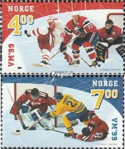 Noruega 1310-1311 nuevo con goma original 1999 hockey sobre hielo WM - Imagen 1 de 1