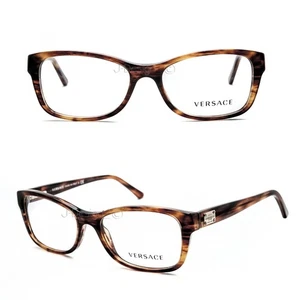 VERSACE MOD.3184 163 Striped Havana size 52/16/140 Made in Italy Eyeglasses - Picture 1 of 7