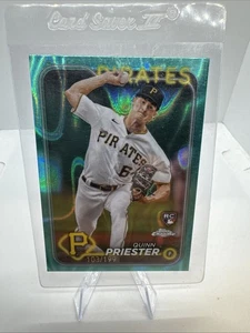 2024 Topps Chrome Logofractor Edition #55 Quinn Priester Aqua #/199 Rookie - Picture 1 of 3