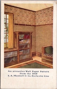 1910 S.A. MAXWELL PAPELES PINTADOS Publicidad Postal "Un Patrón Atractivo" - Imagen 1 de 2