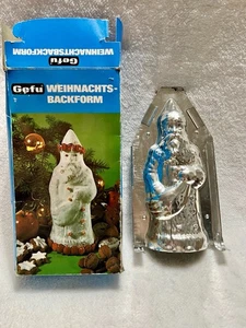 Vintage 70er Jahre GEFU Deutsche Metall Blech Backform Schokolade Süßigkeiten Weihnachtsmann Form Nr. 1410 - Bild 1 von 7