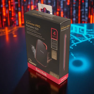 SanDisk Extreme PRO 4TB Portable SSD USB-C 2000MB/s – Brand New Sealed - Image 1 of 4