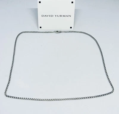 Ожерелье David Yurman 2,5 мм классическая коробка цепочка серебро 925 22 дюйма унисекс 16,7 г - Изображение 1 из 4