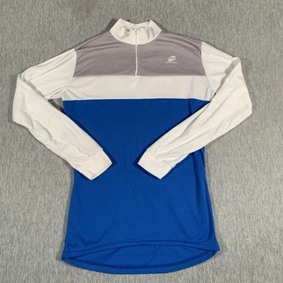 Vintage Performance Radtrikot Herren Small blau weiß Thermax Langarm - Bild 1 von 4