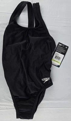 Speedo Black Pro LT Youth One-Piece Swimsuit - Size 4/20 - NWT - Image 1 of 4