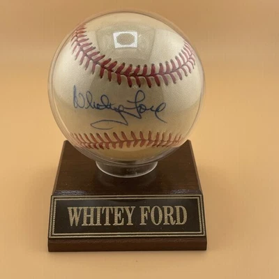 Whitey Ford Signed Official American League Baseball Auto New York Yankees HOF - Image 1 of 4
