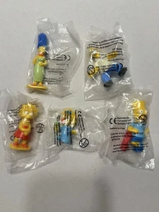 New 1990s Era Panini The Simpsons PVC Figures Set of 5 Sealed Homer Marge Bart - Bild 1 von 1