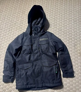 Burton Snowboard Jacket Teens Med Dryride The White Collection Black Hooded - Picture 1 of 4