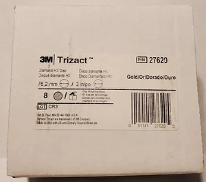 3M Diamond HX Gold 3" Trizact Floor Disc Plus Mounting Discs 27620 - Picture 1 of 4