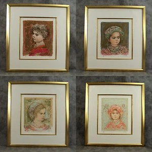 HIBEL INTERNATIONAL YEAR OF THE CHILD SUITE 4 Signed Ltd. Ed. LITHOGRAPHS FRAMED - Picture 1 of 8
