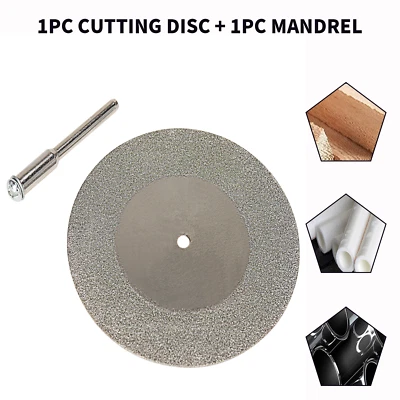 60mm Diamond Cutting Disc Cut Off With Shank For Glass Stone Dremel Rotary Tool - Image 1 of 4