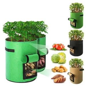 Potato Grow Bag Planter Container Pouch Root Plant Growing Pot with Side Window - Picture 1 of 18