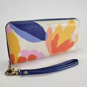 Fossil Sydney Leather Wristlet Leaf Wallet Clutch Geldbörse Pebbled - Bild 1 von 17