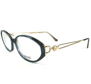 Versace MOD.V25 COL.A48 Eyeglasses Frames Blue Gold Round Full Rim 53-15-125