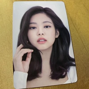 JENNIE BLACKPINK Black Vogue J Celeb K-pop Girl Photo Card White 3 - Picture 1 of 4