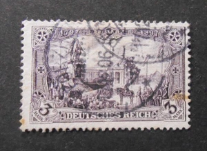 DEUTSCHLAND,GERMANY REICH 1902 3 Mark violettschwarz GEBRAUCHT Michel. 80B - Bild 1 von 2