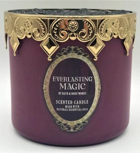 Bath & Body Works EVERLASTING MAGIC 3-Wick Halloween Candle Skeleton King Lid - Picture 1 of 3