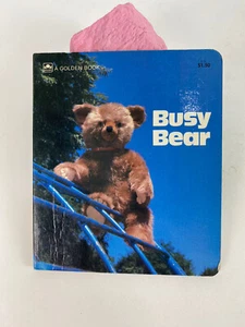 Vintage Golden Board Book Busy Bear 1980 - Imagen 1 de 6