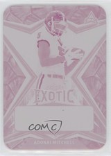 2022 Leaf Exotic Printing Plate Magenta Turtle 1/1 Adonai Mitchell #BA-AM1 Auto