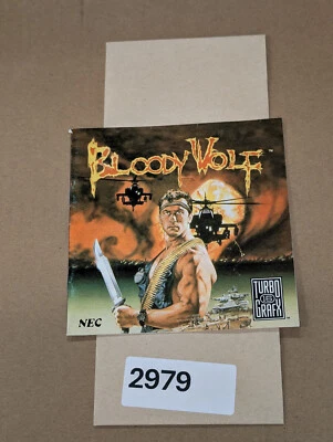 Bloody Wolf - Turbo Grafx - Manual Only **NO GAME! - Image 1 of 2