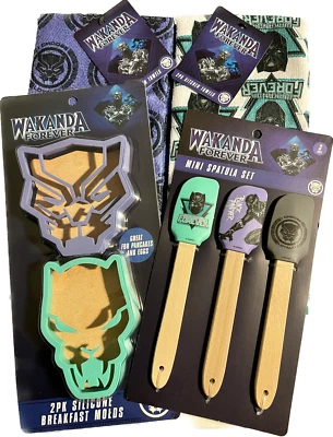 Black Panther Wakanda Forever (Marvel) 4 pc. Kitchen set NEW - image 1 of 4