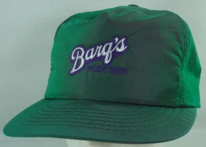 Barq's Root Beer Green Snapback Metallic Hat Soda Advertising Swingster USA - Picture 1 of 11