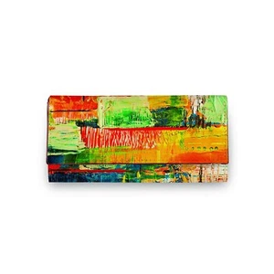 New Multicolored Faux Leather Women's Wallet - Picture 1 of 5