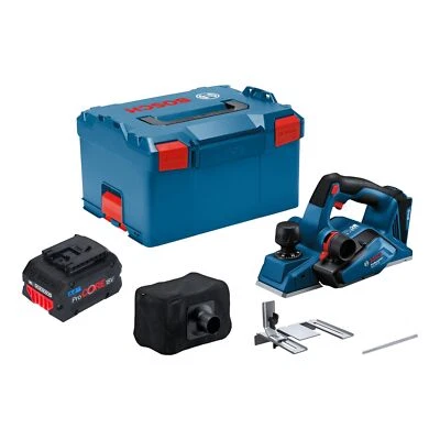 Bosch GHO 18V-26 Professional Akku Hobel 18 V 2,6 mm + 1x Akku 8,0 Ah + L-Boxx - Bild 1 von 4