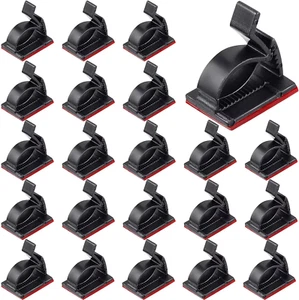 35x Self Adhesive Outdoor Mini Hooks Light Clamp Wire Holder Cable Clipss LARGE - Picture 1 of 6