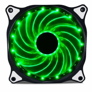120mm LED Neon GREEN Computer PC Case Cooling Fan Sleeve Bearing By Vetroo - Picture 1 of 4