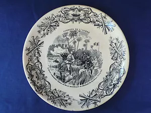 ANCIENNE ASSIETTE HB & Cie CHOISY LE ROI THEME MILITAIRE COLONIAL N° VI - Bild 1 von 2
