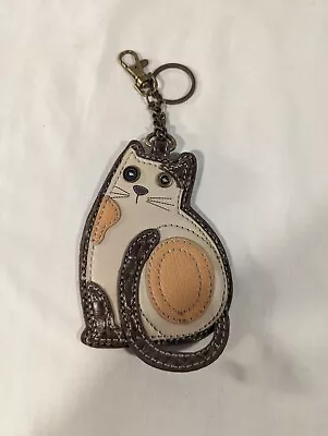 Chala Handbags Faux Leather Cat Coin Purse Key Chain Keychain Wallet - EUC • 15.99€