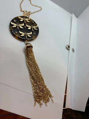 $58 Betsey Johnson Libélula Tortuga Look Borla Colgante Collar Largo F200 rr Foto 1 de 4