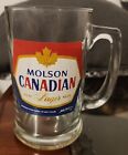 Verre à bière canadien vintage années 1970 Molson avec poignée - rare trouvé