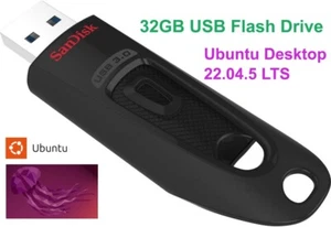 Ubuntu Desktop 22.04.5 LTS Linux Live OS 32GB Bootable SanDisk USB Flash Drive - Picture 1 of 12