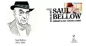 Saul Bellow First Day Cover w/ b&w cancellation - Picture 1 of 1