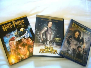 3 Action DVD's Adventure Harry Potter, Lord of the Rings & Tomb Raider - Picture 1 of 8