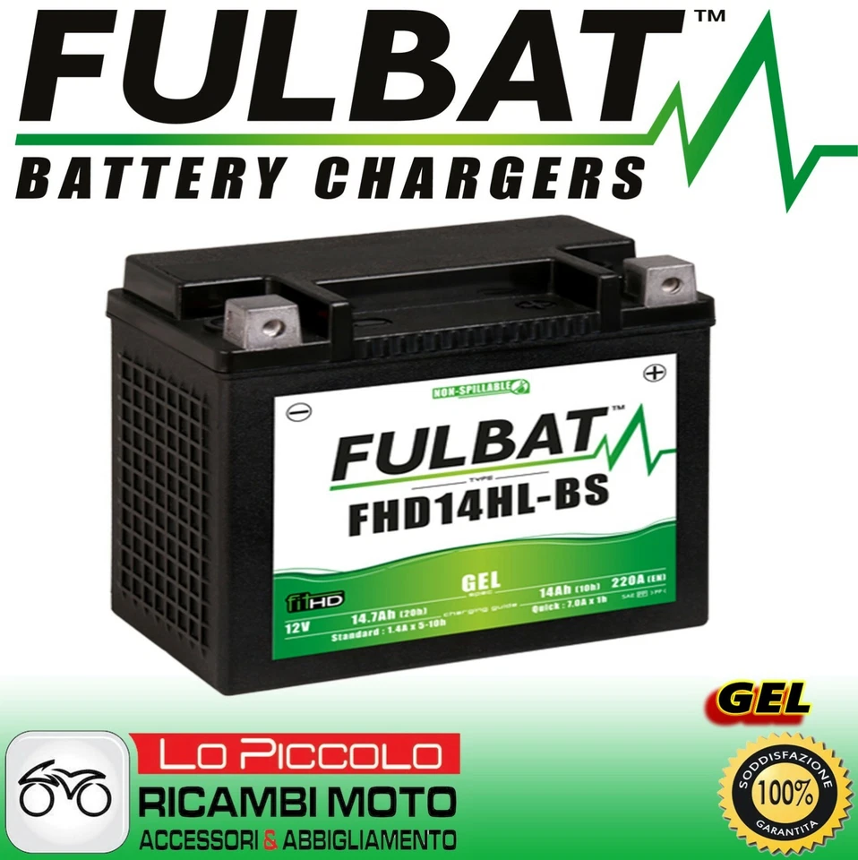FUL BAT BATTERIA GEL FHD14HL HARLEY DAVIDSON XLN Iron 883 2018 2019 - Imagem 1 de 1