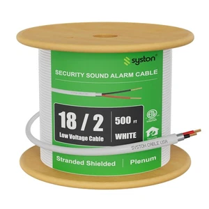 Cable de control de estación antirrobo de seguridad cable de alarma escudo Syston 18/2 CL3P filamento - Imagen 1 de 15