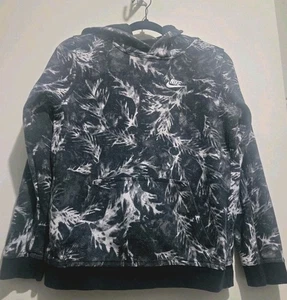 NIKE FELPA CON CAPPUCCIO RAGAZZO SCALDAMANI TAGLIA 16 XL manica e vita a fascia - Foto 1 di 8