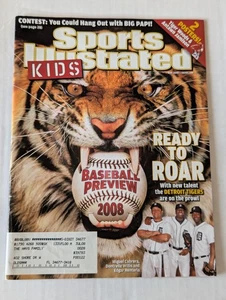 DETROIT TIGERS DEPORTES ILUSTRADOS PARA NIÑOS REVISTA MAYO 2008 CON HOJA DE TARJETA - Imagen 1 de 2